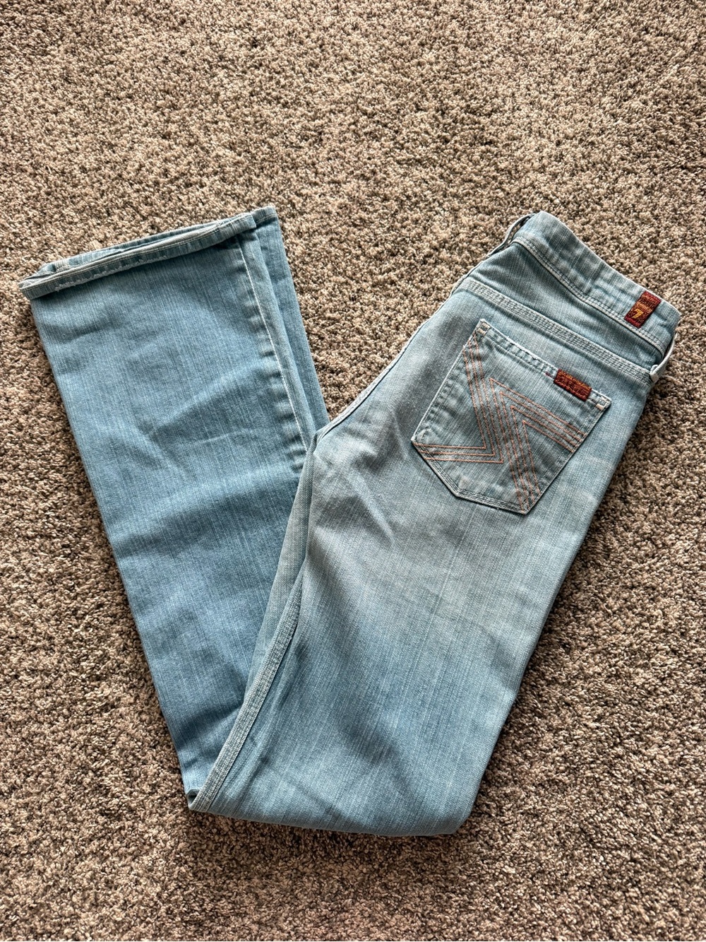 7 For All Mankind Light Blue Bootcut Jeans